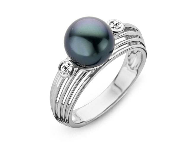 Ring parel-briljant - 18kt Witgoud | COLLECTION VANSCHOENWINKEL