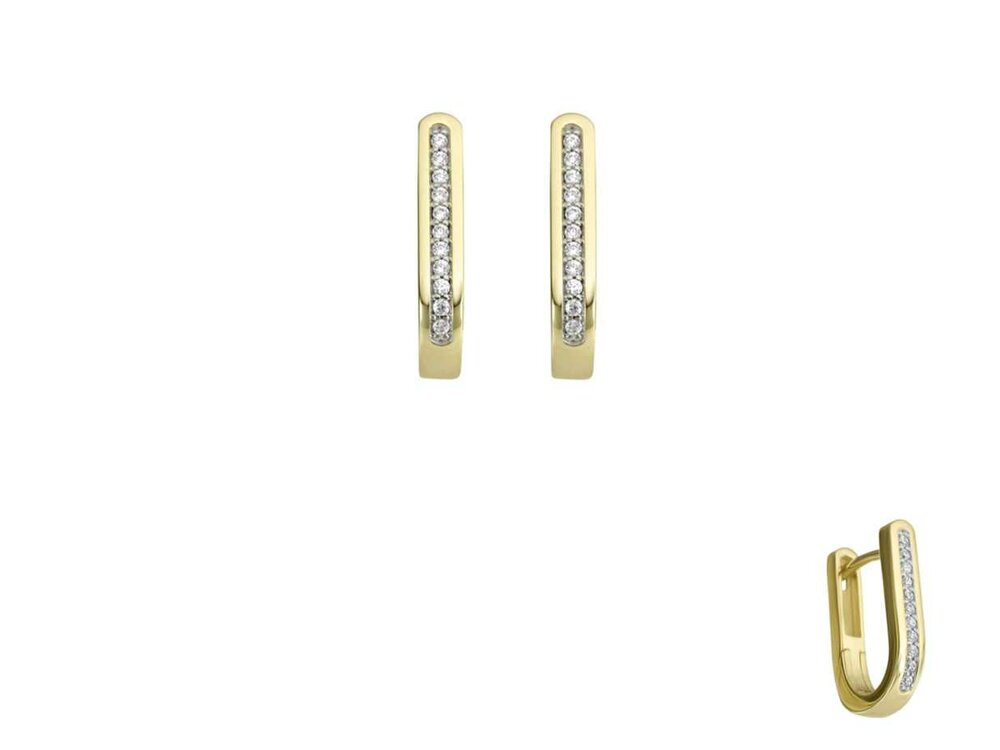 Oorbel Creolen Briljant - 18kt Geelgoud | COLLECTION VANSCHOENWINKEL