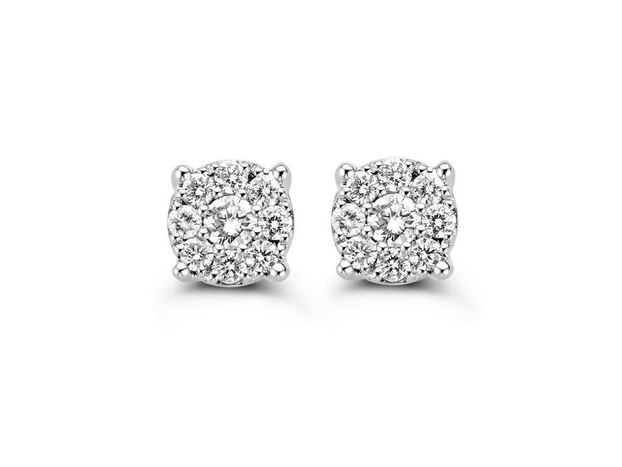 Oorbel solitaire briljant - 18kt Witgoud | COLLECTION VANSCHOENWINKEL