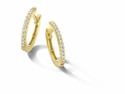 OORBELLEN CREOLEN ZIRCONIA - 18kt Geelgoud | COLLECTION VANSCHOENWINKEL