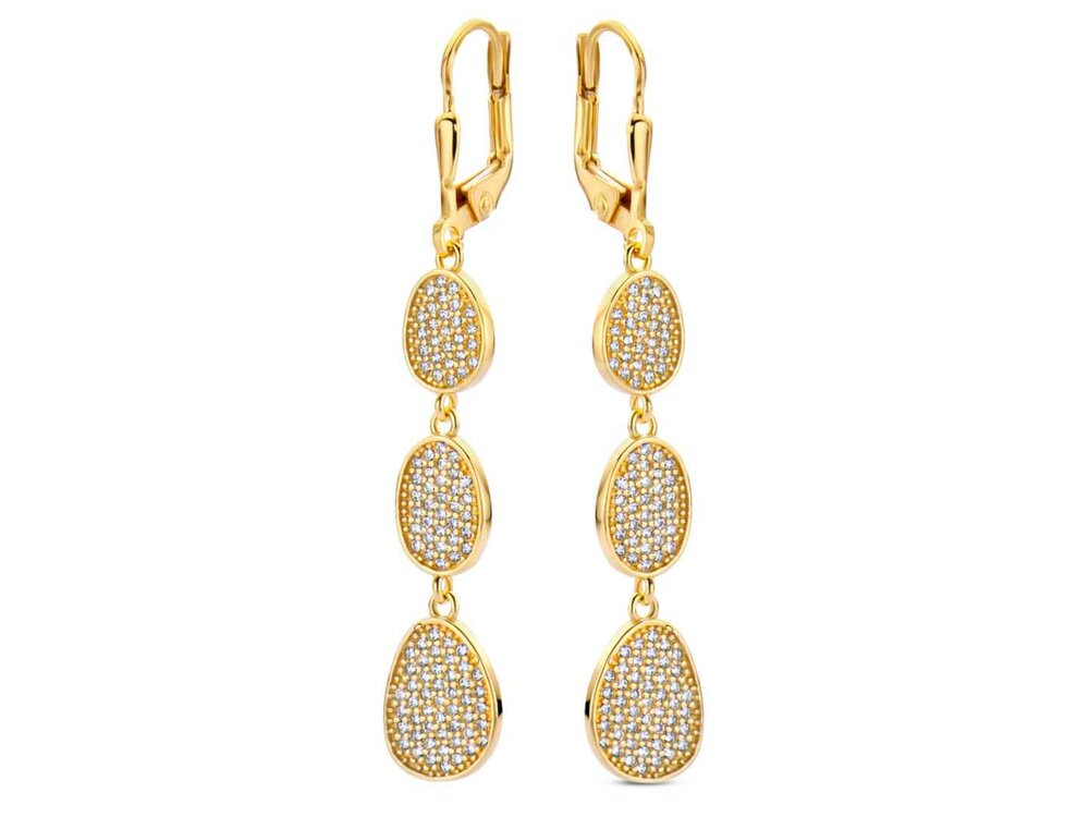 OORBEL AFHANGER ZIRCONIA - Naiomy (AG) Zilver