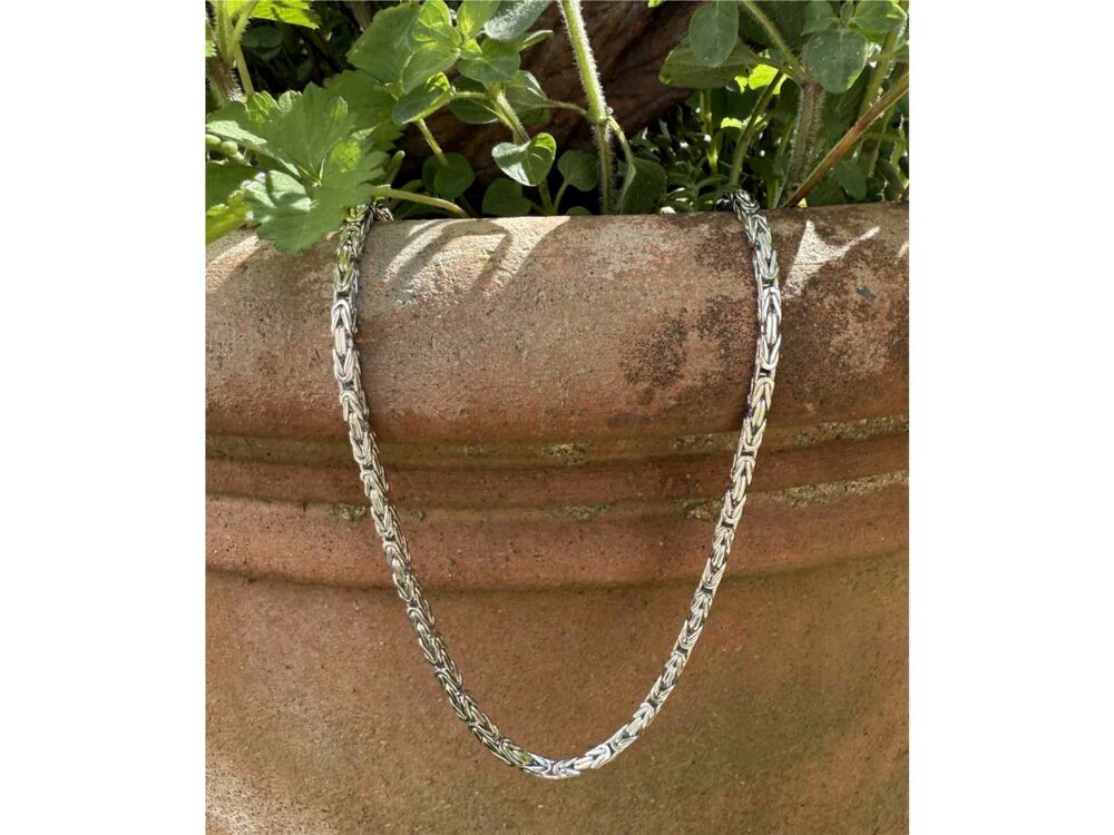 Koningsketting - Zilver Gerhodineerd | (AG) Zilver Collection VS