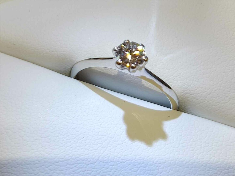 Lab Grown Diamond Solitair - 18kt Witgoud | Lab Grown Collection VS