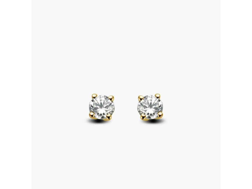 Lab Grown solitair Oorbel - 18kt Geelgoud | Lab Grown Collection VS