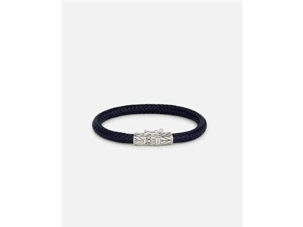 ARMBAND - ZILVER + LEER/STOF BTB | BUDDHA TO BUDDHA