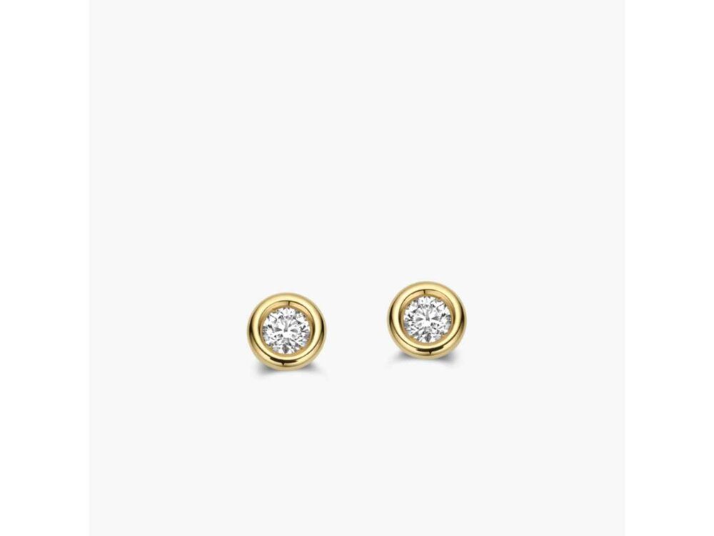 Lab Grown solitair Oorbel - 18kt Geelgoud | Lab Grown Collection VS