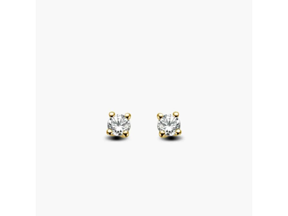 Lab Grown solitair Oorbel - 18kt Geelgoud | Lab Grown Collection VS