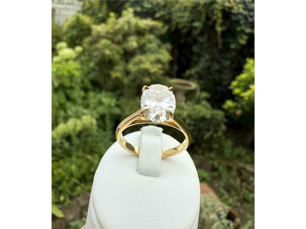 Ring Solitaire briljant - 18kt Geelgoud | COLLECTION VANSCHOENWINKEL