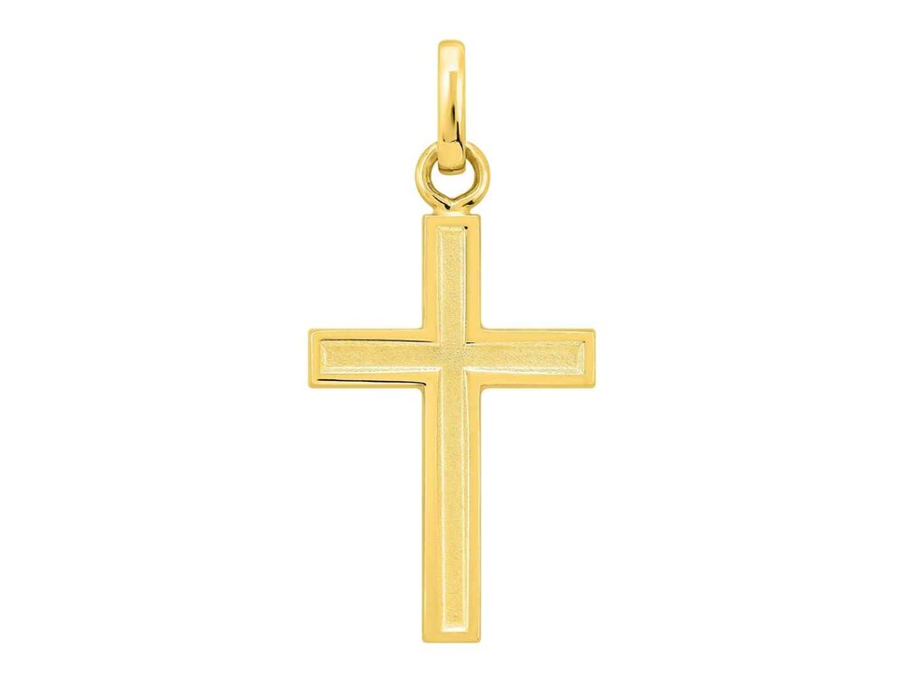 Hanger Kruisje - 18kt Geelgoud | COLLECTION VANSCHOENWINKEL
