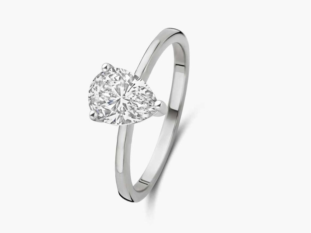 Lab Grown Diamond Solitair - 18kt Witgoud | Lab Grown Collection VS