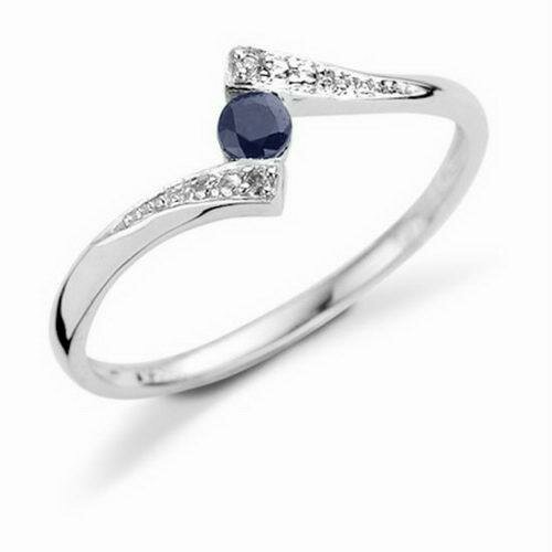 Ring kl.steen-Briljant - 18kt Witgoud | J & A Collection 1970