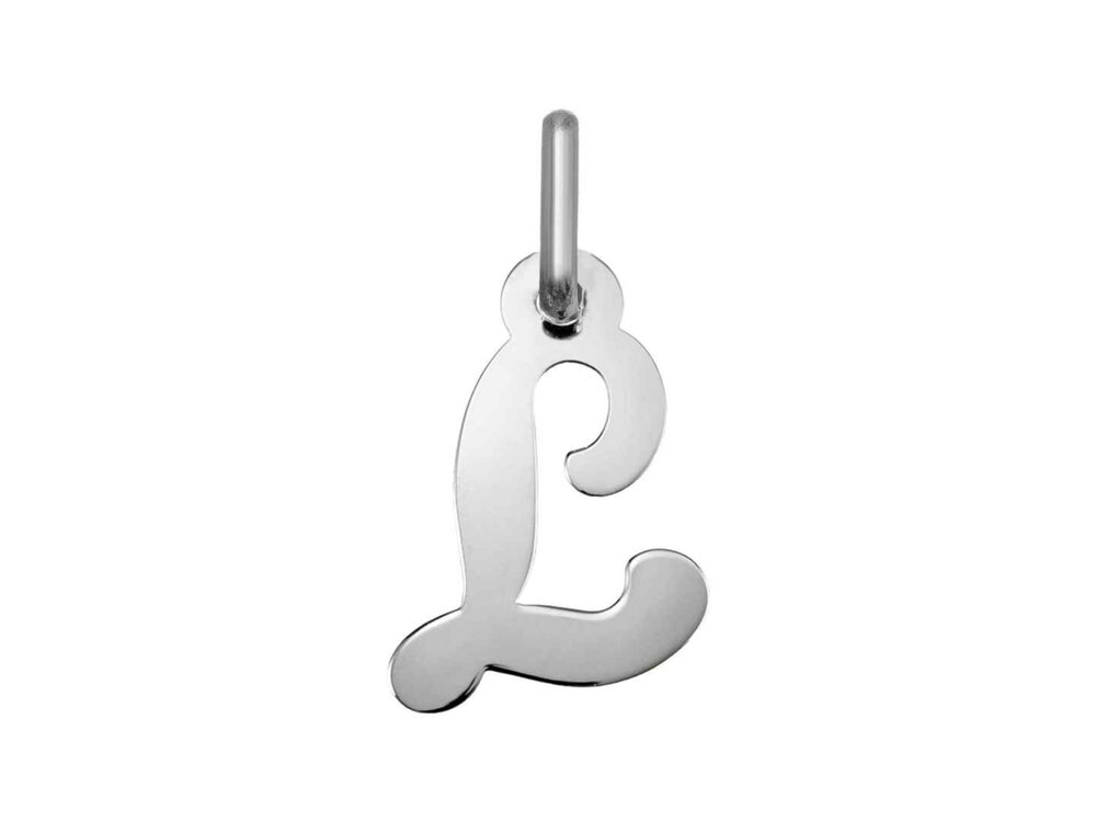 Hanger Letter - Zilver Gerhodineerd | (AG) Zilver Collection VS
