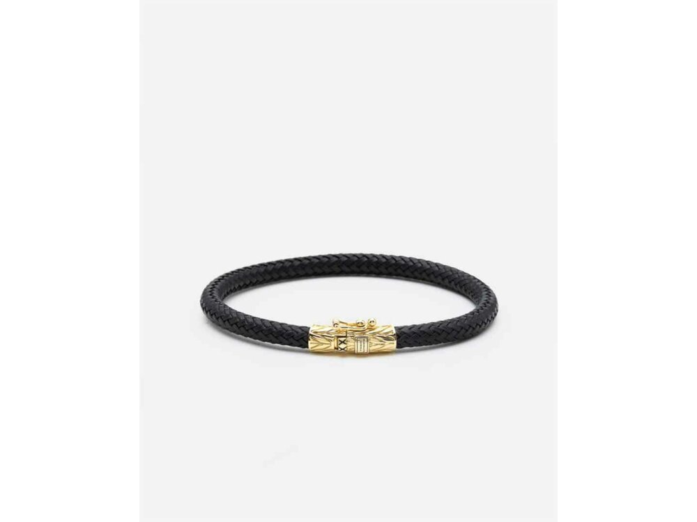 ARMBAND - ZILVER + LEER/STOF BTB | BUDDHA TO BUDDHA