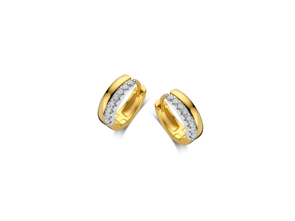 OORBELLEN CREOLEN ZIRCONIA - Naiomy (AG) Zilver