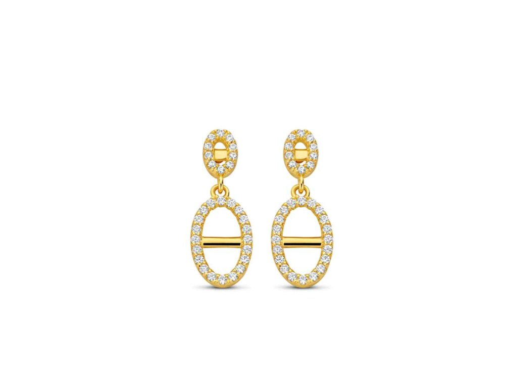 OORBEL AFHANGER ZIRCONIA - Naiomy (AG) Zilver