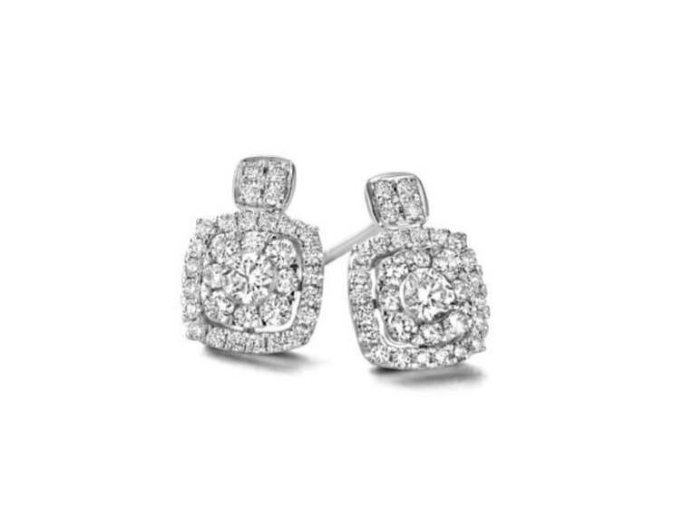 Oorbel solitaire briljant - 18kt Witgoud | COLLECTION VANSCHOENWINKEL