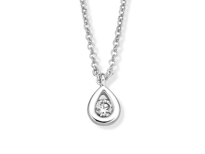 Hanger met Ketting - 18kt Witgoud | COLLECTION VANSCHOENWINKEL