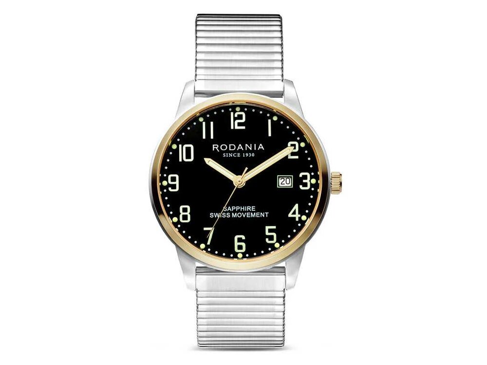 RODANIA SWISS MADE HEREN - Bicolor Staal-Plaqué / PVD | Rodania 1930 Swiss Made