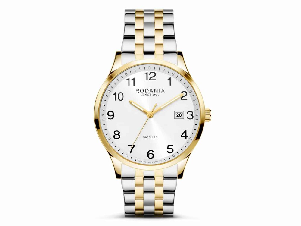 RODANIA SWISS MADE HEREN - Bicolor Staal-Plaqué / PVD | Rodania 1930 Swiss Made