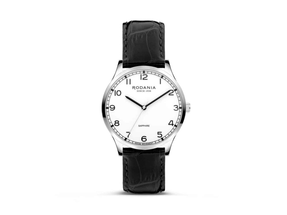 RODANIA SWISS MADE HEREN - Edelstaal+Leer | Rodania 1930 Swiss Made