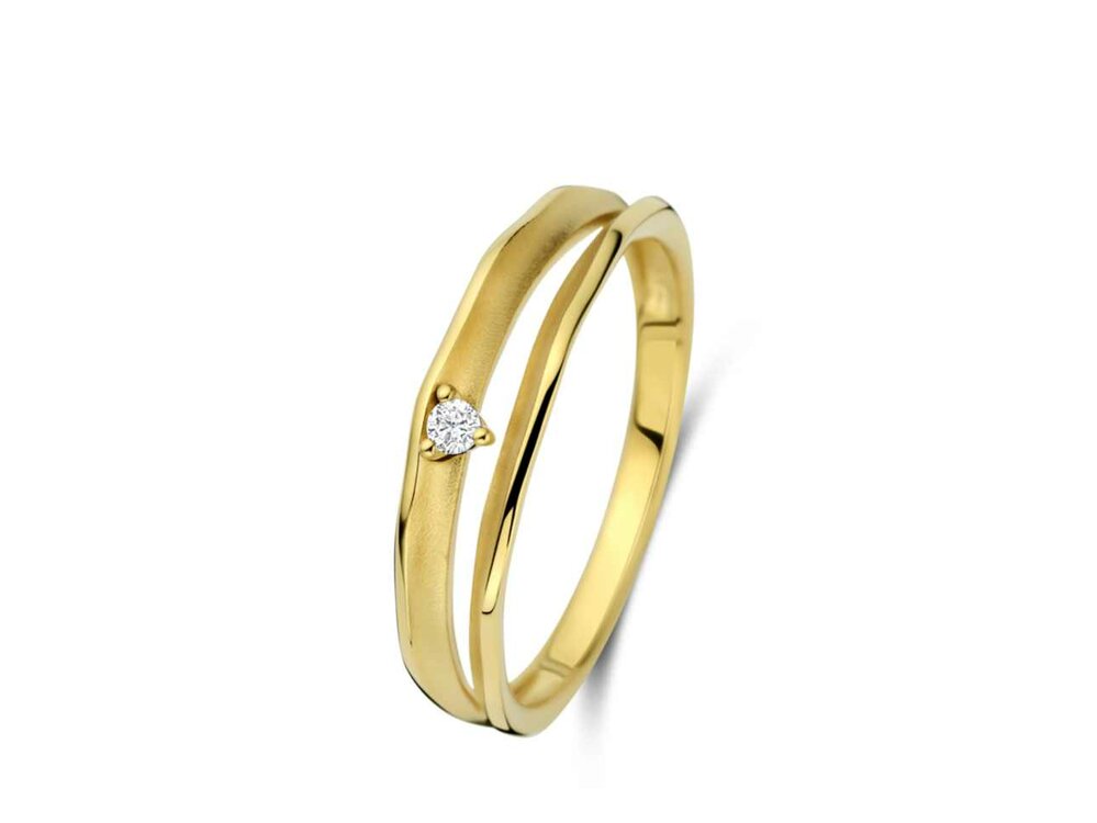 Ring briljant - 18kt Geelgoud | COLLECTION VANSCHOENWINKEL