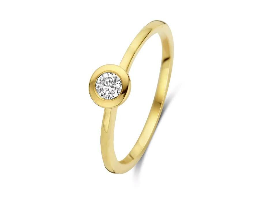 Ring Solitaire briljant - 18kt Geelgoud | COLLECTION VANSCHOENWINKEL