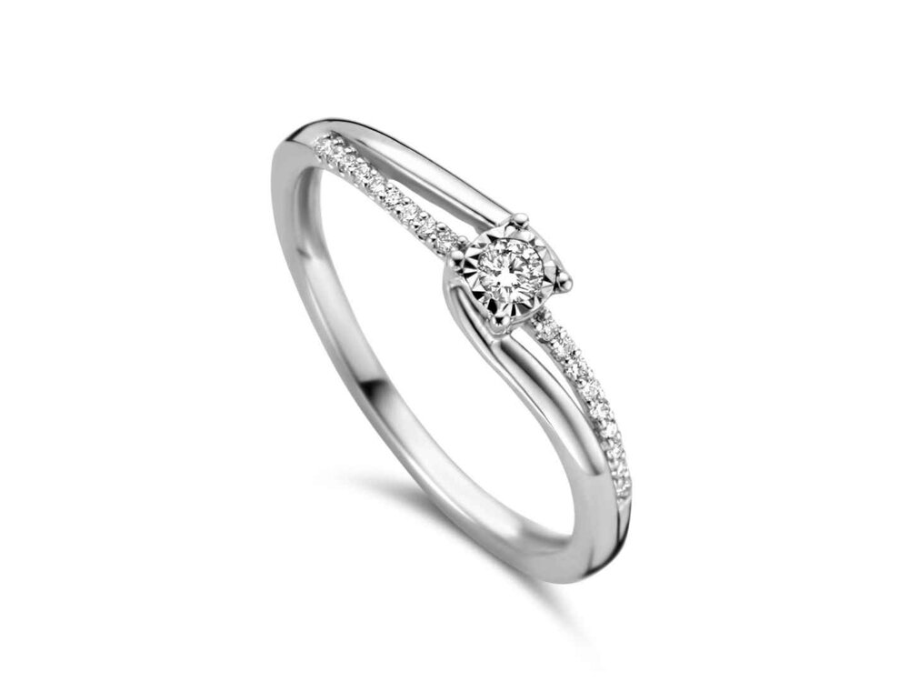Ring Solitaire briljant - DULCI NEA 18K | COLLECTION VANSCHOENWINKEL