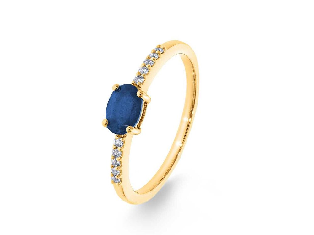 Ring kl.steen-Briljant - 18kt Geelgoud | COLLECTION VANSCHOENWINKEL