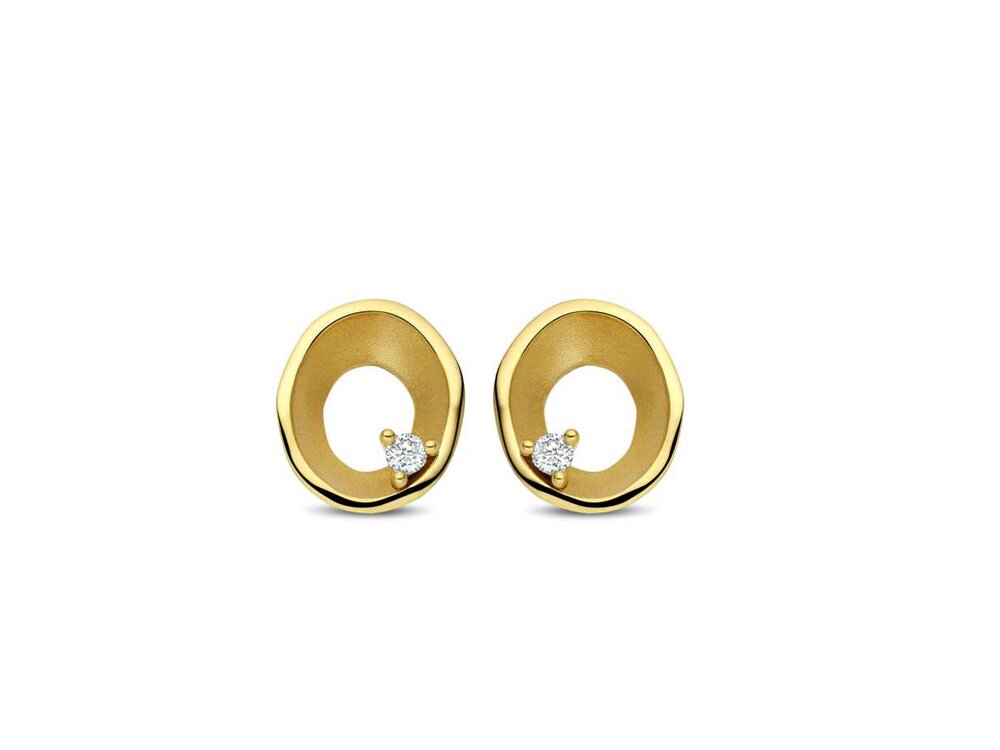 Oorbellen briljant - 18kt Geelgoud | COLLECTION VANSCHOENWINKEL