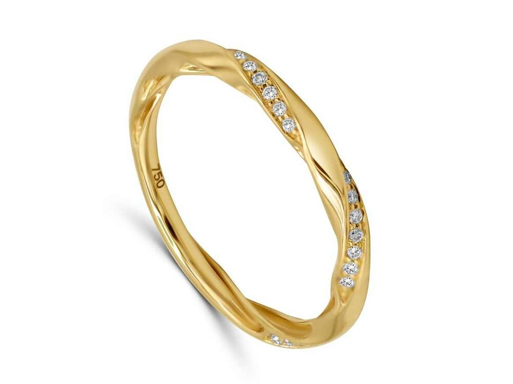 Ring briljant - 18kt Geelgoud | COLLECTION VANSCHOENWINKEL