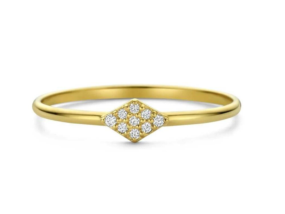 Ring briljant - 18kt Geelgoud | COLLECTION VANSCHOENWINKEL