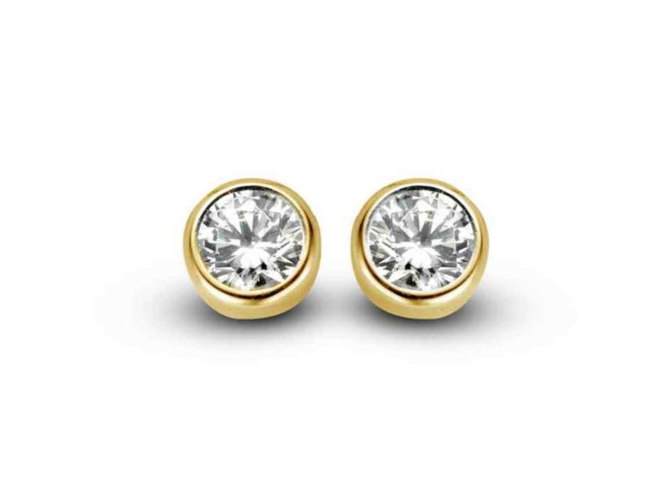 Oorbellen briljant - 18kt Geelgoud | COLLECTION VANSCHOENWINKEL