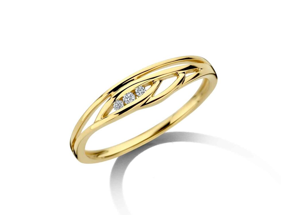 Ring briljant - 18kt Geelgoud | COLLECTION VANSCHOENWINKEL