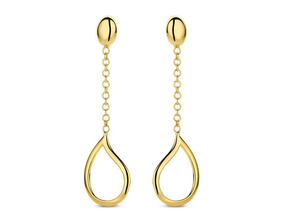 Oorbellen afhangers - 18kt Geelgoud | COLLECTION VANSCHOENWINKEL