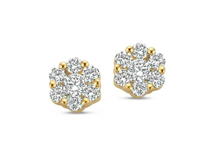 Oorbellen briljant - 18kt Geelgoud | COLLECTION VANSCHOENWINKEL