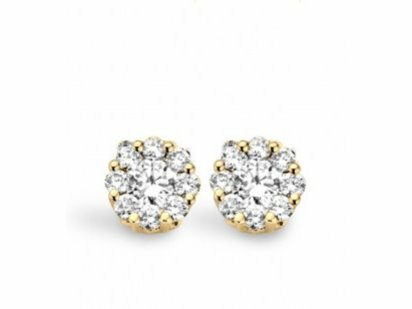 Oorbel solitaire briljant - 18kt Witgoud | COLLECTION VANSCHOENWINKEL