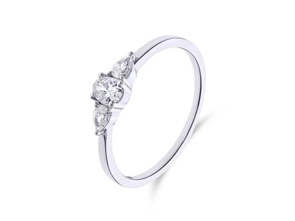 Ring Solitaire briljant - 18kt Witgoud | COLLECTION VANSCHOENWINKEL