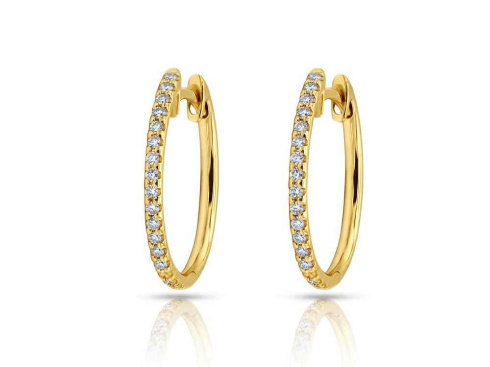 Oorbel Creolen Briljant - 18kt Geelgoud | COLLECTION VANSCHOENWINKEL