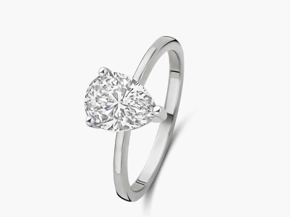 Lab Grown Diamond Solitair - 18kt Witgoud | Lab Grown Collection VS