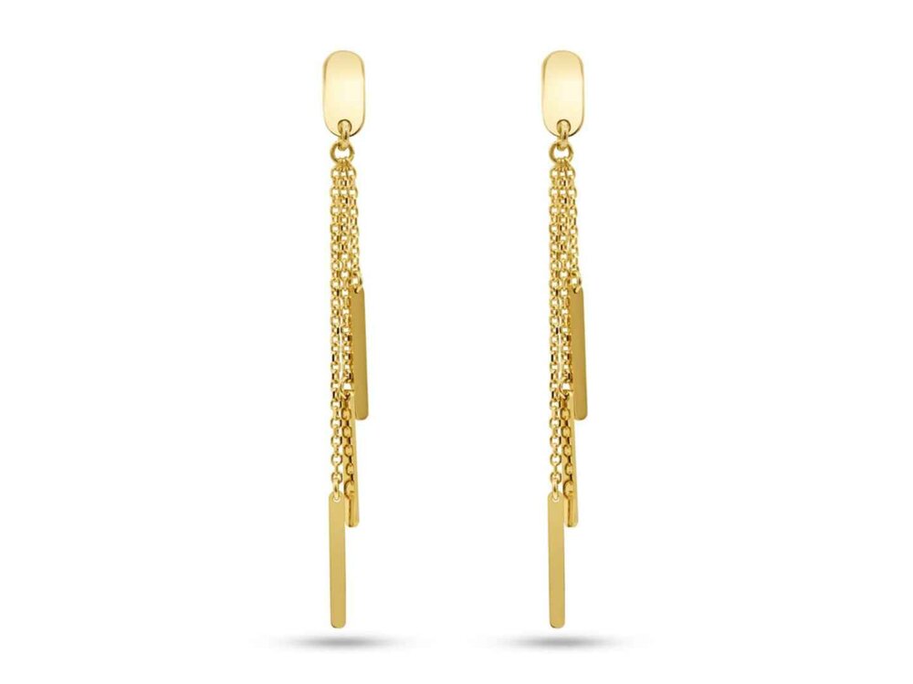Oorbellen afhangers - 18kt Geelgoud | COLLECTION VANSCHOENWINKEL