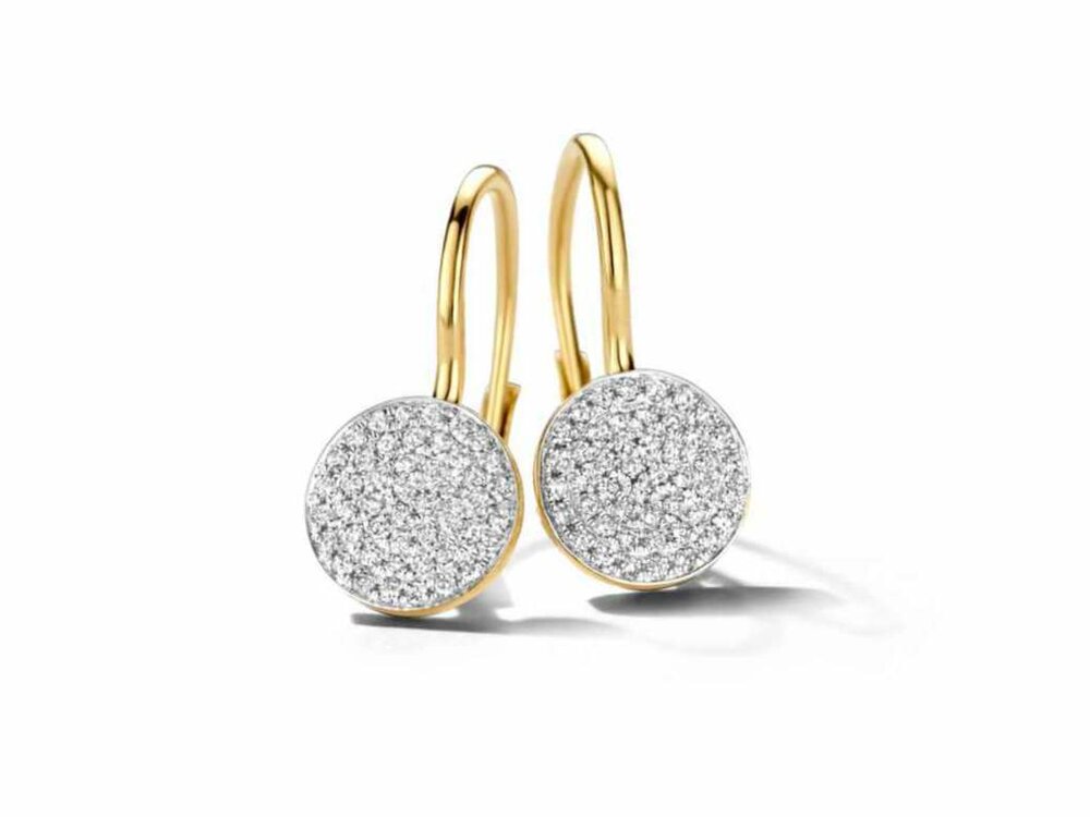 Oorbel afhanger briljant - 18kt Witgoud | COLLECTION VANSCHOENWINKEL
