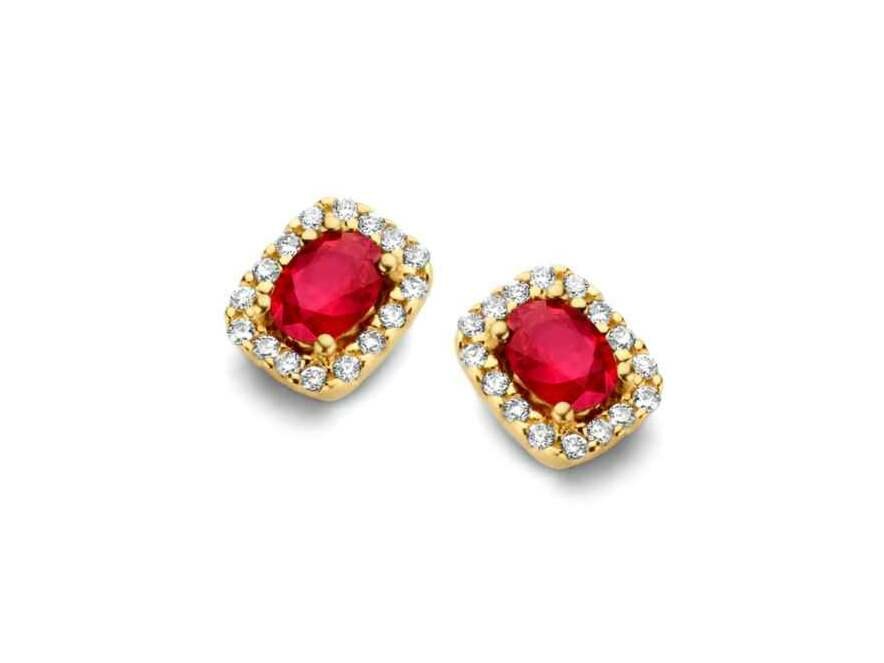 Oorbel kl.steen-briljant - 18kt Geelgoud | COLLECTION VANSCHOENWINKEL