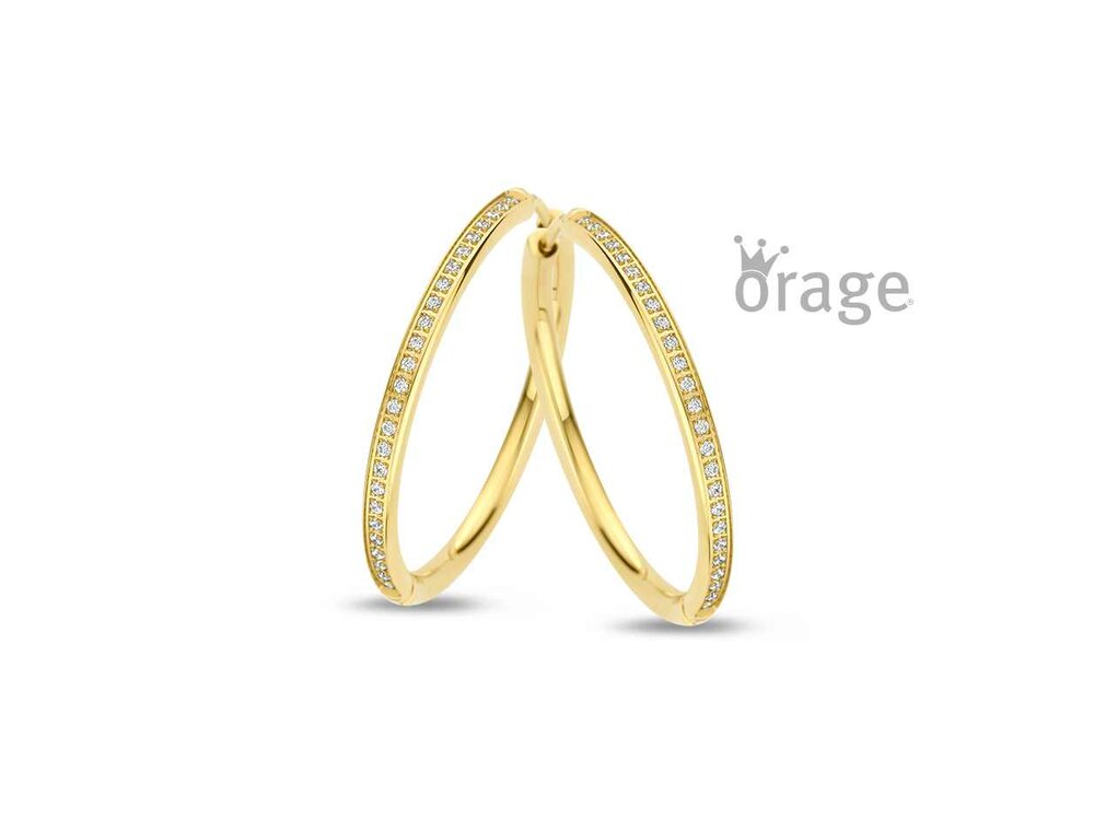 Oorbellen creolen - Orage STEEL Jewellery | (Ag) Orage Zilver