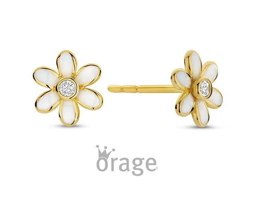 Oorbellen - 9kt Geelgoud | (Ag) Orage Zilver