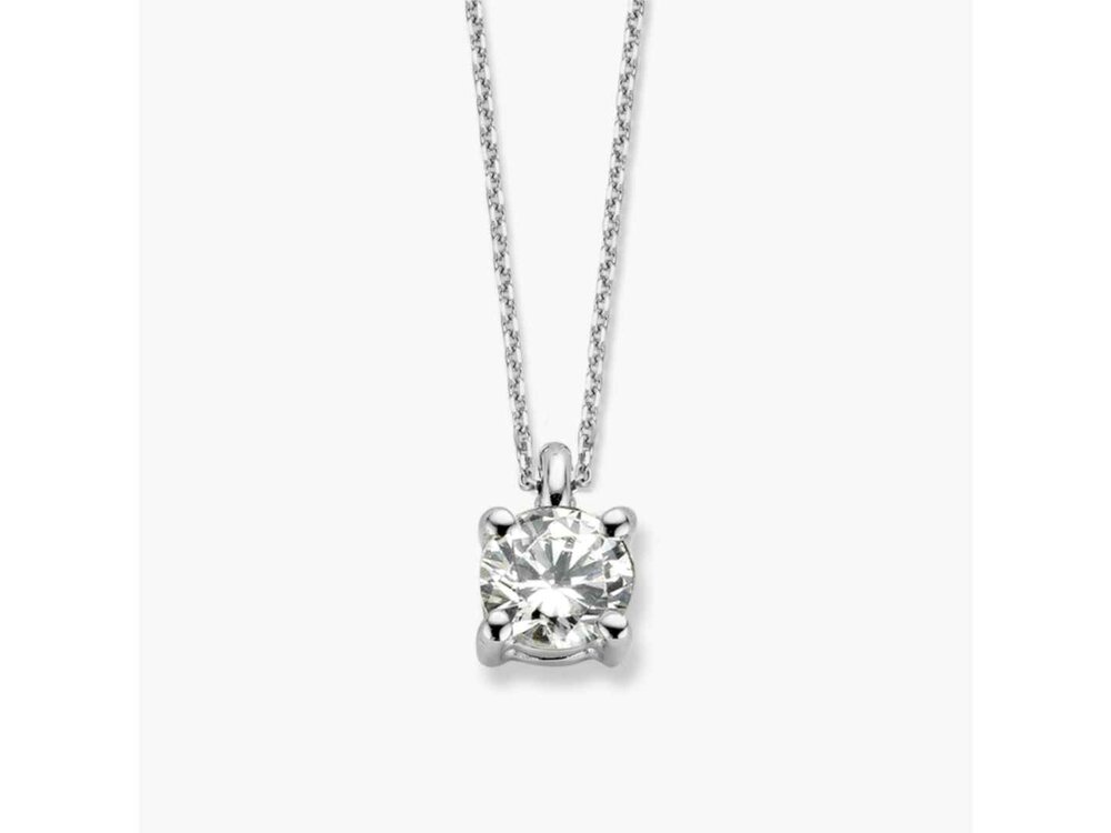 Lab Grown solitairketting  - 18kt Witgoud | Lab Grown Collection VS