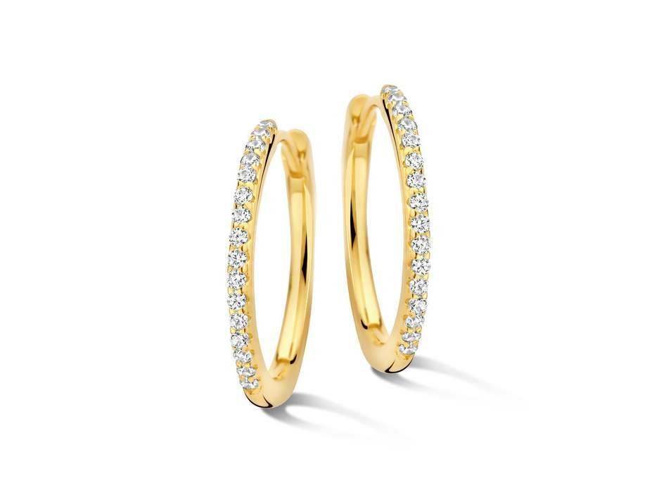 OORBELLEN CREOLEN ZIRCONIA - Naiomy (AG) Zilver