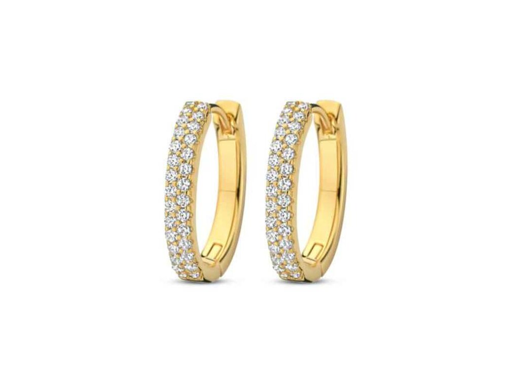 OORBELLEN CREOLEN ZIRCONIA - Naiomy (AG) Zilver