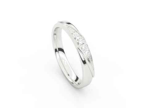 Tessina Trouwring - 18kt Witgoud | COLLECTION VANSCHOENWINKEL