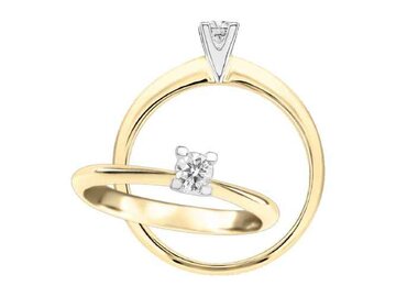 Ring Solitaire briljant - 18kt Bicolor | COLLECTION VANSCHOENWINKEL