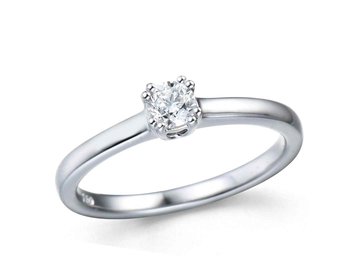 Ring Solitaire briljant - 18kt Witgoud | COLLECTION VANSCHOENWINKEL